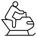 Snowmobile sport icon