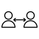 Social distancing icon