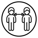 Social distancing icon