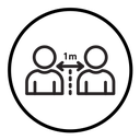 Social distancing icon