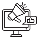 Social media marketing icon