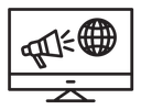 Social media marketplace Black Outline icon