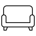 Sofa Black Outline icon