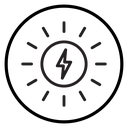 Solar energy Black Outline icon