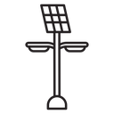 Solar street lamp icon