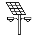 Solar street lamp icon