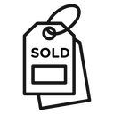 Sold Black Outline icon