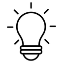 Solution Lamp Bulb Rays icon