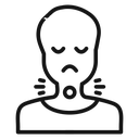 Sore throat Black Outline icon