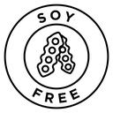 Soy Free Black Outline icon