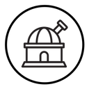 Space observatory icon