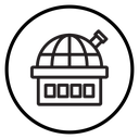 Space observatory icon