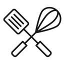 Spatula and whisk icon