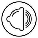 Speaker Black Outline icon