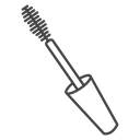 Spiral Mascara Wand Black Outline icon