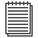 Spiral Notepad Black Outline icon
