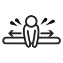 Split legs exercise icon