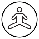 Split legs exercise icon