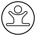 Split legs exercise icon