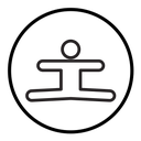 Split legs exercise icon