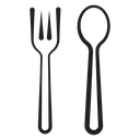 Spoon and fork icon