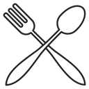 Spoon and fork icon