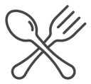 Spoon and fork icon
