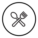 Spoon and fork icon
