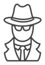 Spy Fedora Sunglasses icon