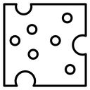 Square Cheese Slice icon