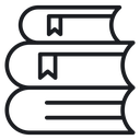 Stack of books 3 icon