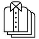 Stack of folded shirts icon