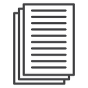 Stacked Document Copies Black Outline icon
