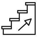 Stairs Black Outline icon