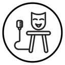 Stand up and theater show icon