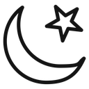 Star and crescent icon