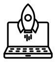 Startup Rocket Laptop icon