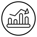 Statistics Arrow Bar Chart icon