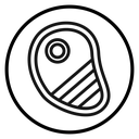 Steak Black Outline icon