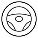 Steering wheel icon