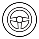 Steering wheel icon