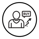 Stock buy icon
