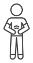 Stomachache Black Outline icon