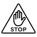 Stop security sign icon