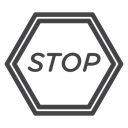 Stop Sign Hexagon icon