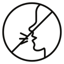 Stop talking sign icon