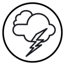 Storm Black Outline icon