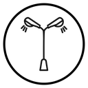 Street lighting Black Outline icon