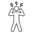 Stressed human icon