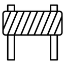 Striped Road Barrier icon